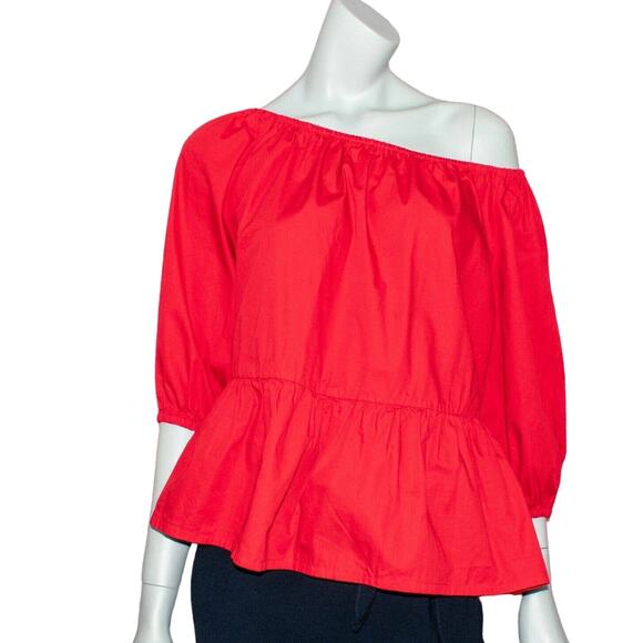 Women's Off-Shoulder Red Blouse - Picture 1 of 7